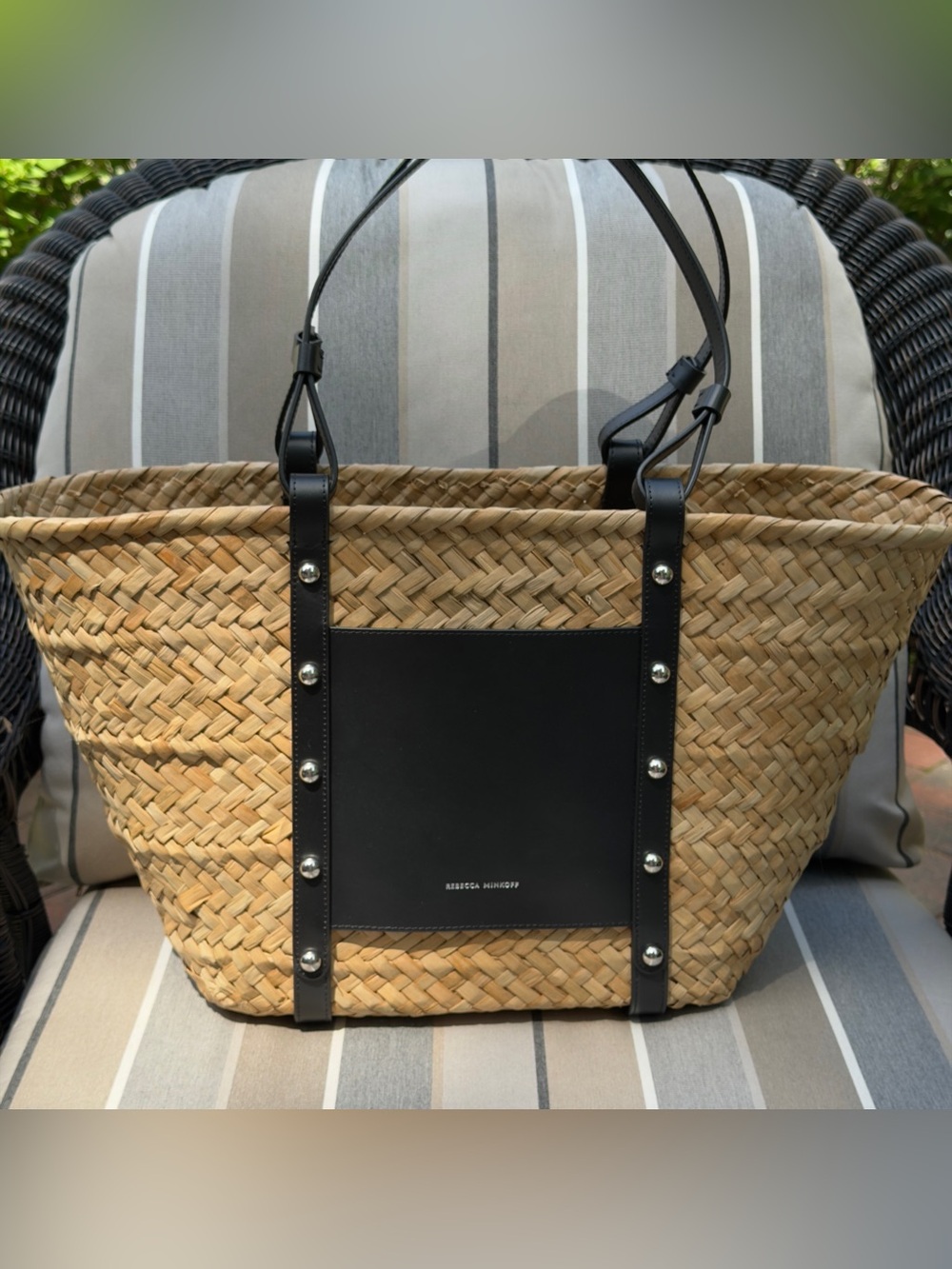 Woven Straw Tote Rebecca Minkoff Brand New!